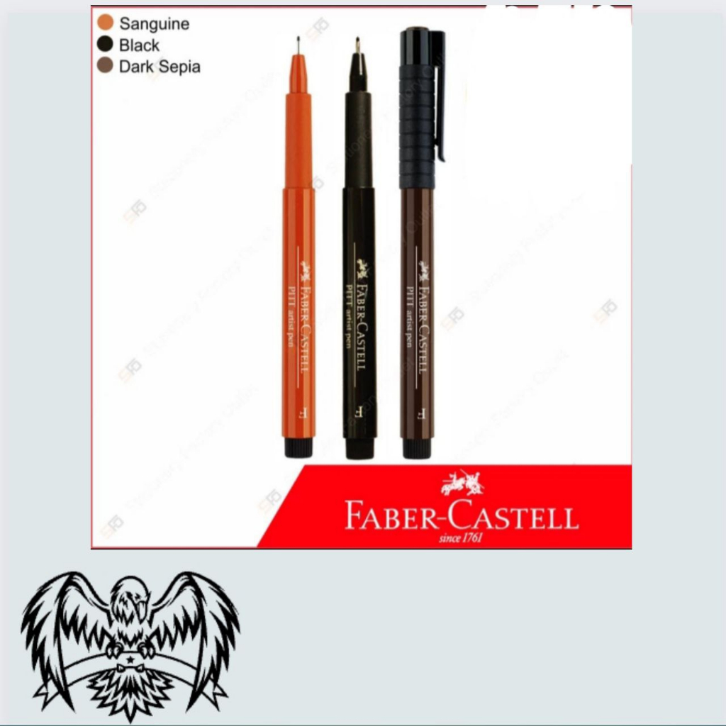 

PITT artist pen fine faber castell varian warna dark sepia