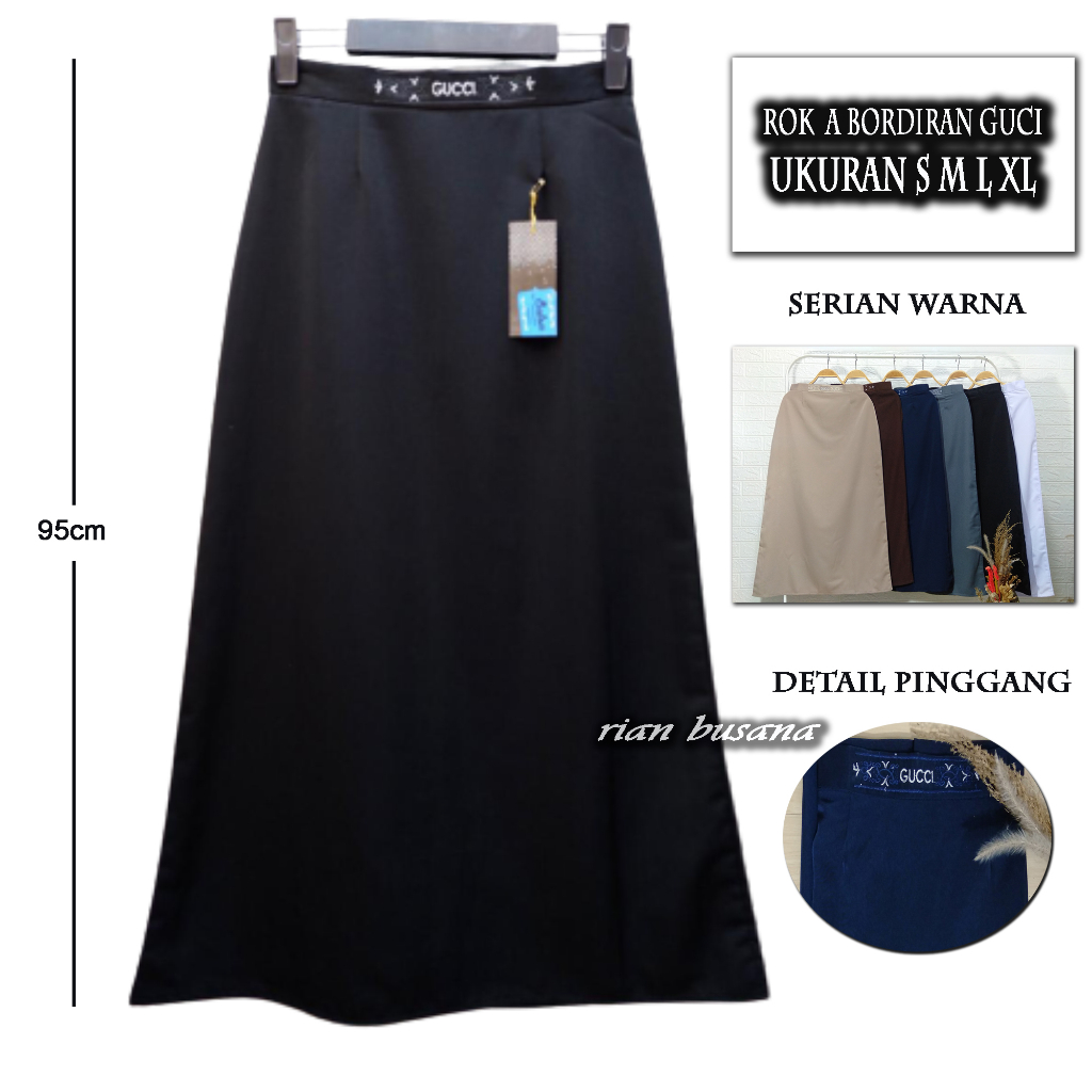 Rok Kerja Wanita Panjang Model A