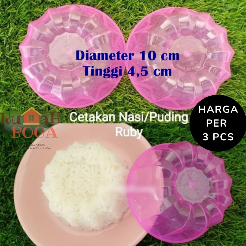 Cetakan Nasi Makanan Kue Apem Kukus Basah Bento Mini Ruby Rubi Plastik