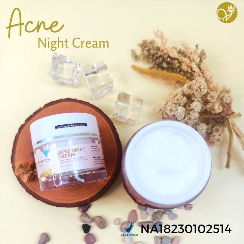 ACNE NIGHT CREAM / VICTORY BEAUTY CARE TULUNGAGUNG / VBC