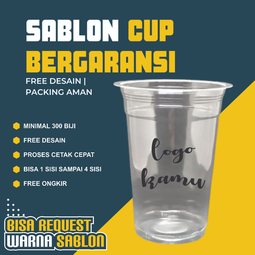 CUP MINUMAN BOBA | SABLON CUP | CUP BOBA DESAIN SENDIRI