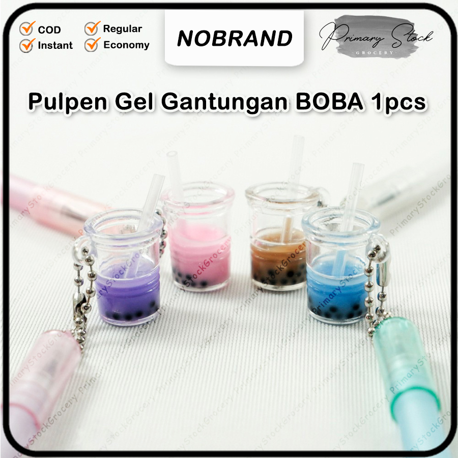 

Pulpen Gantungan Minuman Boba Milk Tea Fancy Lucu Bolpen Gel Milktea
