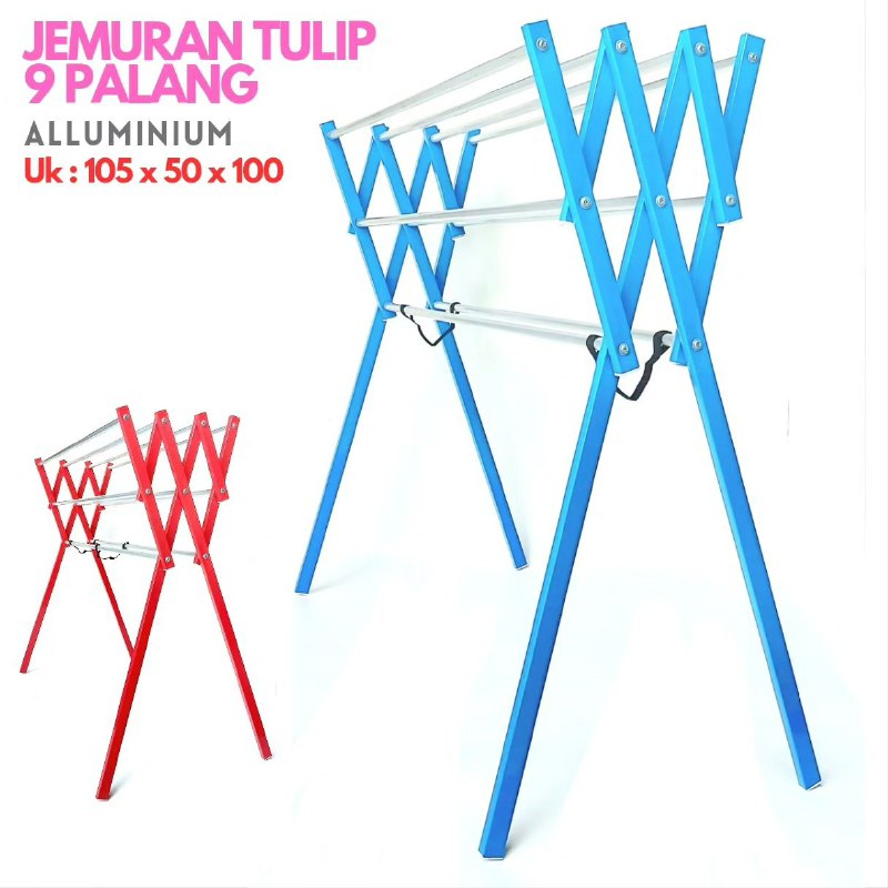 Jemuran Tulip 9 Palang Jemuran Baju Jemuran Handuk Jemuran Kecil Jemuran Mini Jemuran Bayi Kos