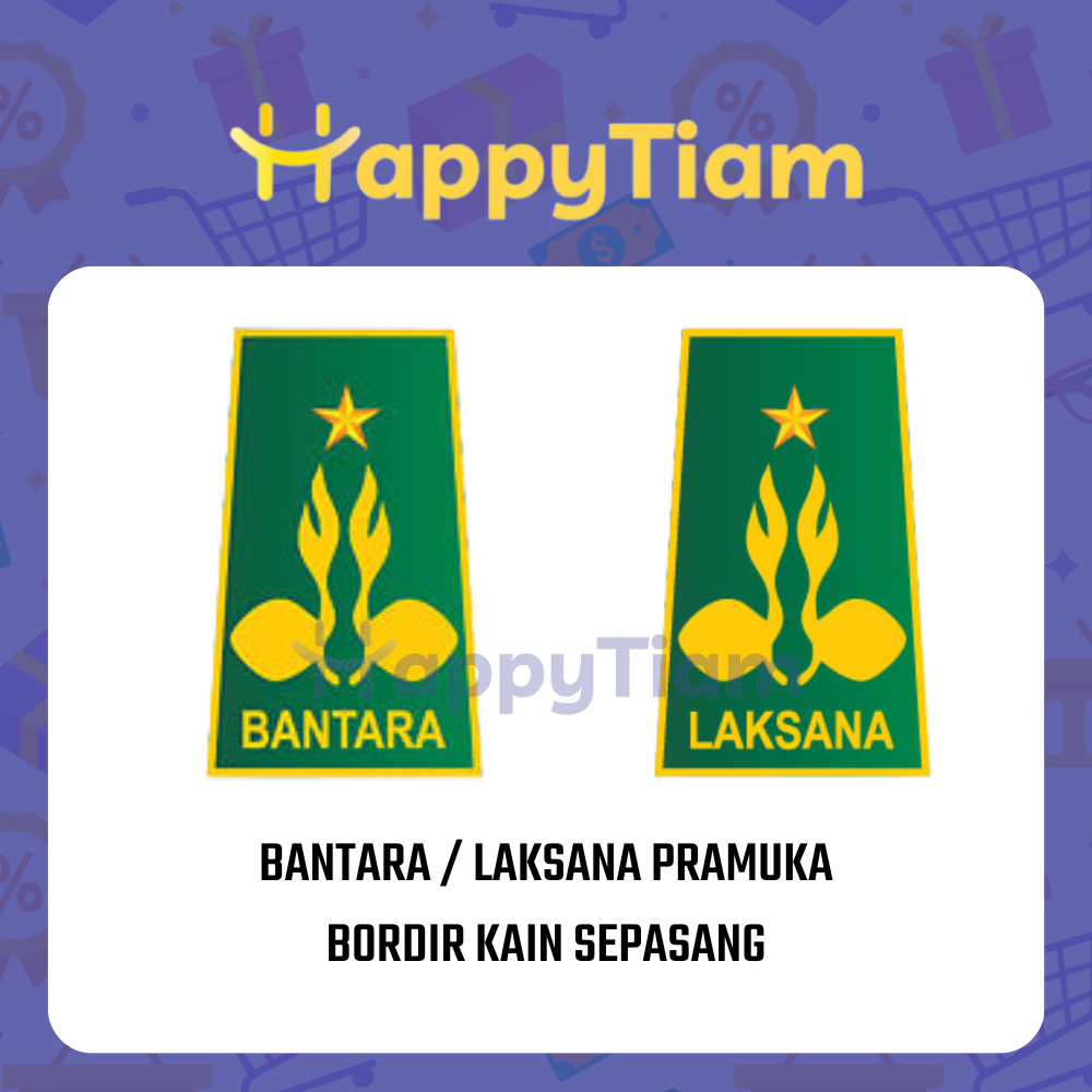TKU BANTARA LAKSANA PENEGAK PANDEGA PRAMUKA SEKOLAH PANGKAT BORDIR KAIN NON LIST MURAH SEPASANG
