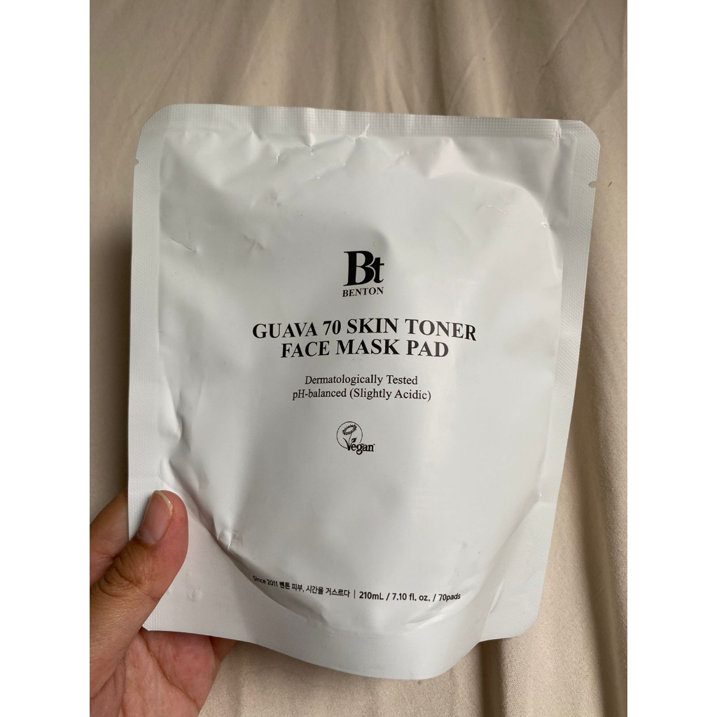[LAST STOCK] REFILL BENTON guava 70 skin toner face mask pad - kapas toner