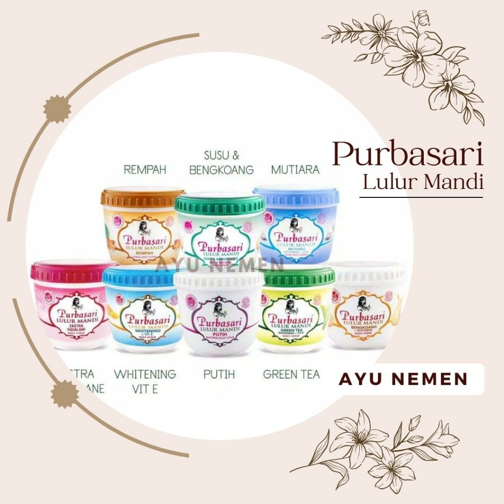 PURBASARI LULUR MANDI 200GR / LULUR MANDI KEMASAN BESAR