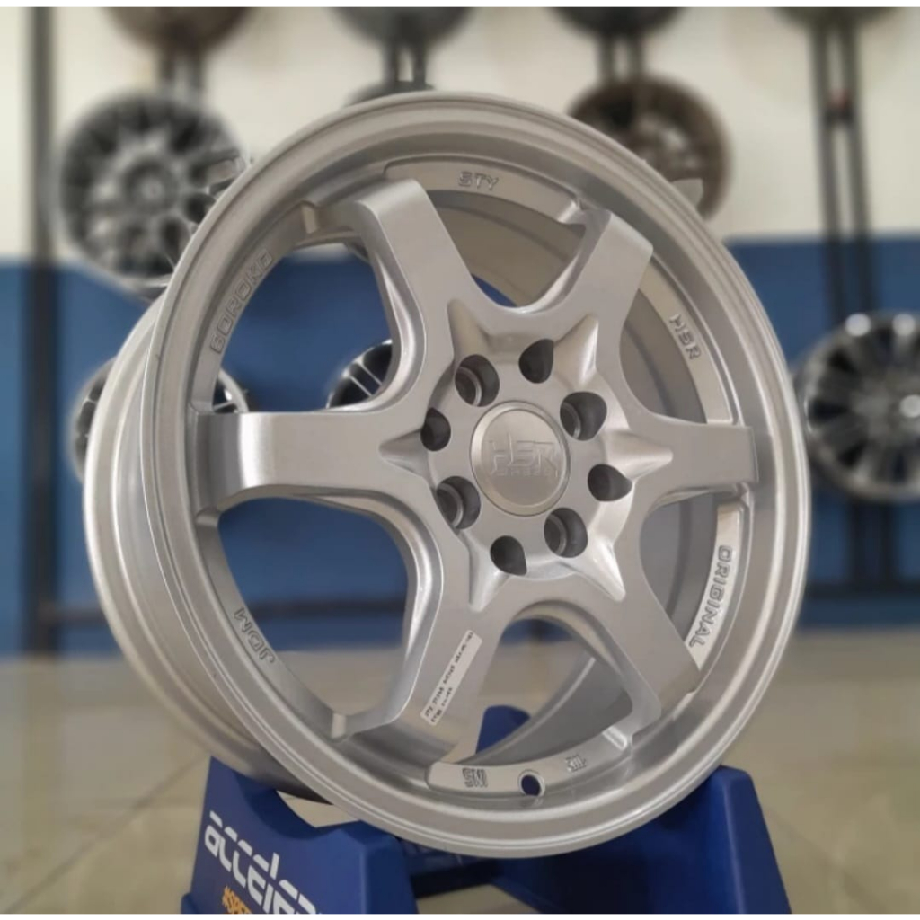 Pelak Racing HSR Ring 15 Mirip TE37 Brio Jazz Etios Datsun Gratis Spooring