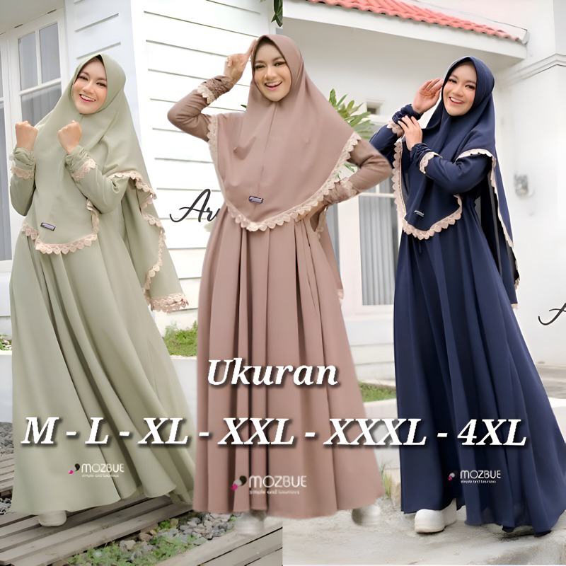 ARUMI SYARI GAMIS SYARI UKURAN M L XL XXL XXXL 4XL GAMIS JUMBO GAMIS BUSUI GAMIS KEKINIAN GAMIS MURA