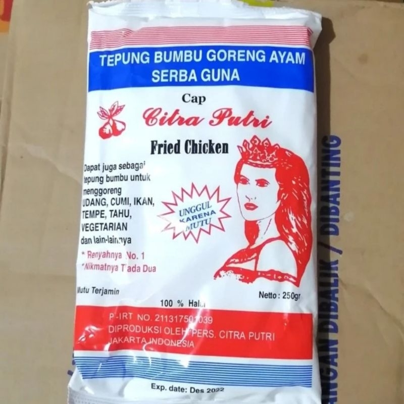 

Tepung Bumbu Serbaguna Citra Putri 250gr / Tepung Fried Chicken
