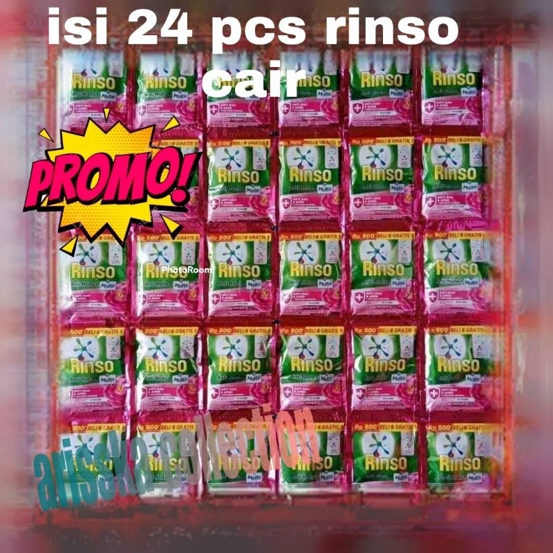 rinso cair renceng rp 500 isi 24 sachet