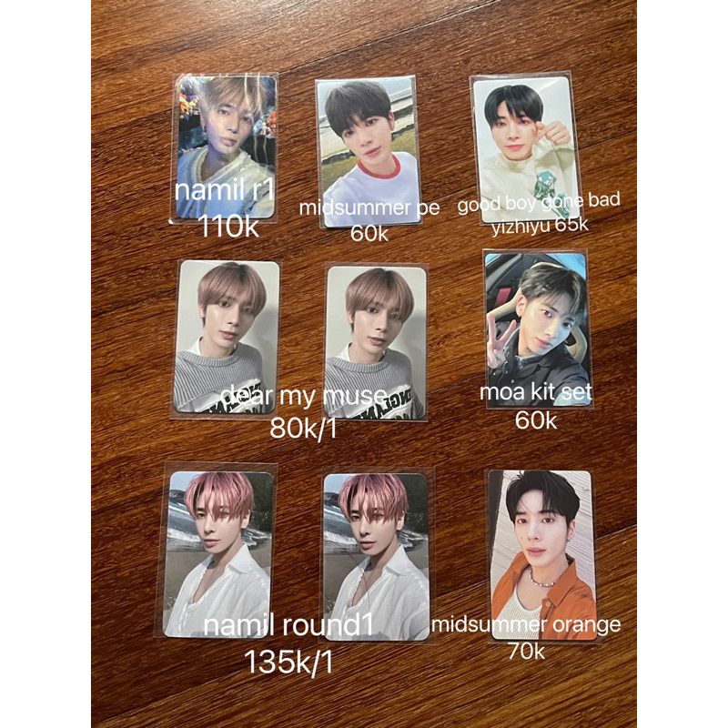 txt taehyun photocard selca official dear my muse namil Moa lit midsummer round 1 2 r1 r2 namil yizh