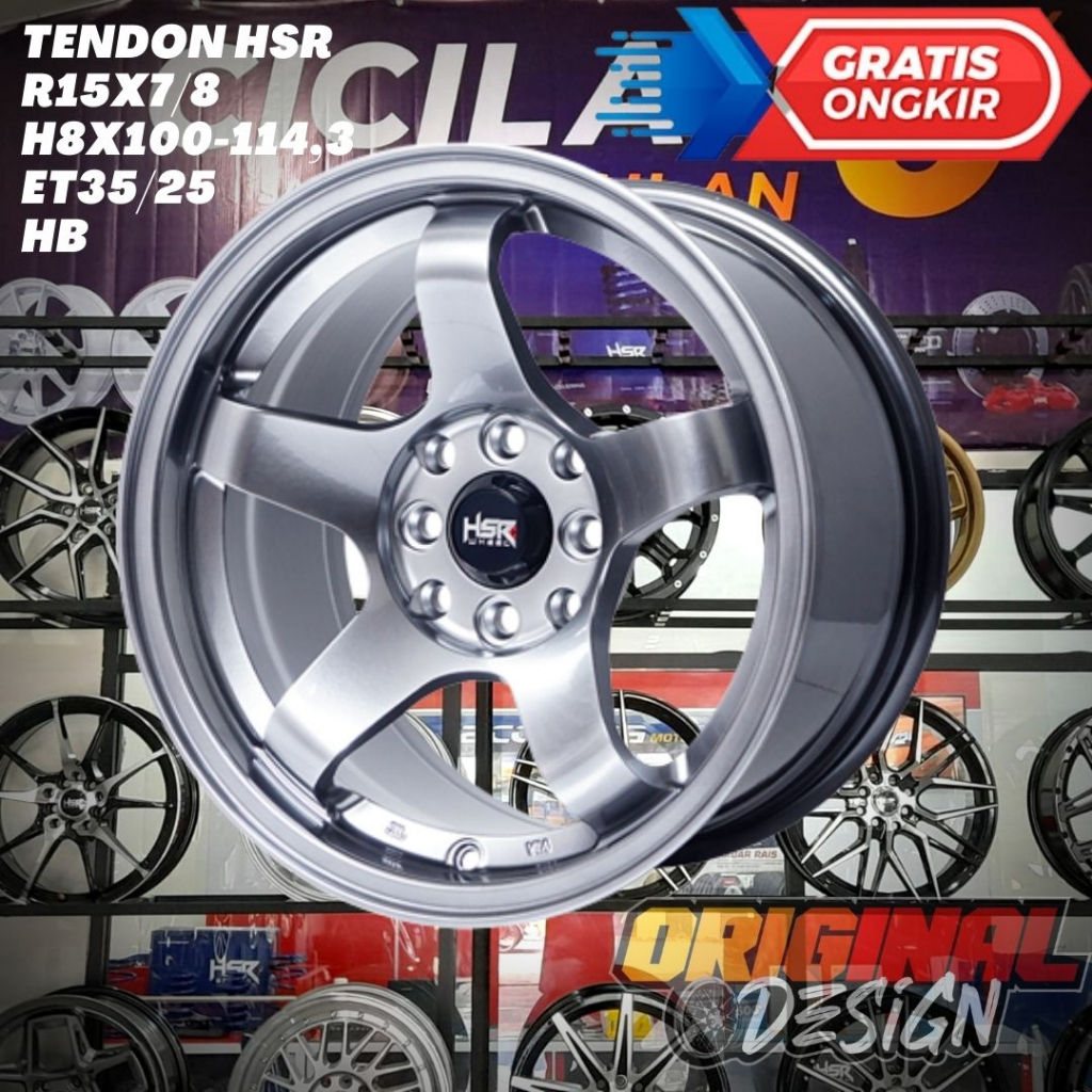 Velg Mobil Ring 15 R15 HSR TENDON Untuk Brio , Avanza , Splash , Swift