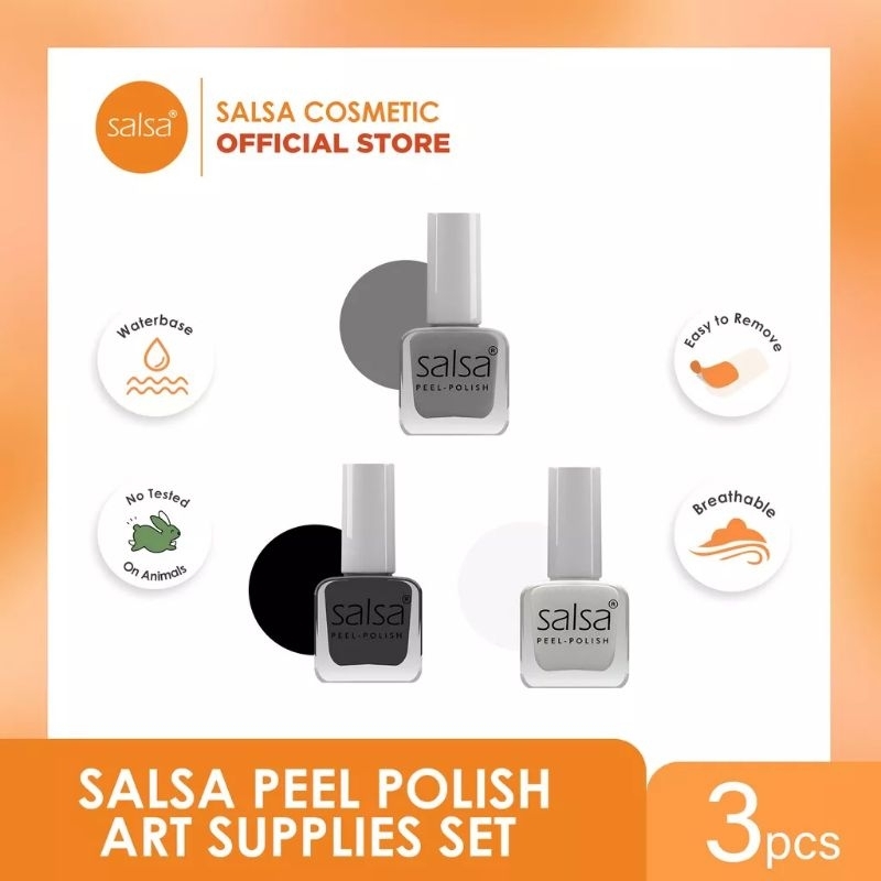 SALSA Peel Polish - Kutek HALAL Peel Off Lupas Breathable Hijab Friendly isi 3