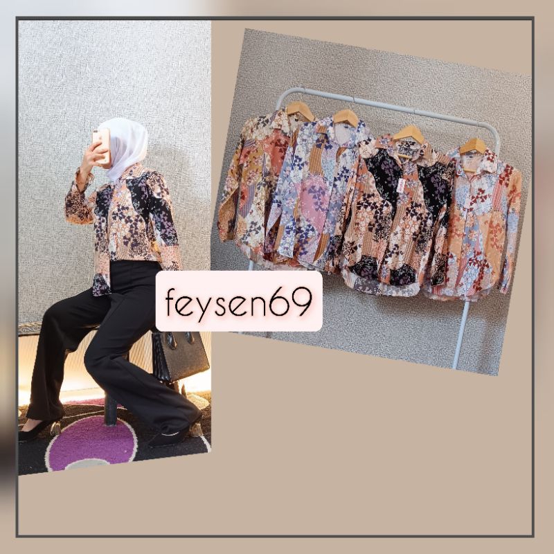 atasan rayon premium motif Bunga