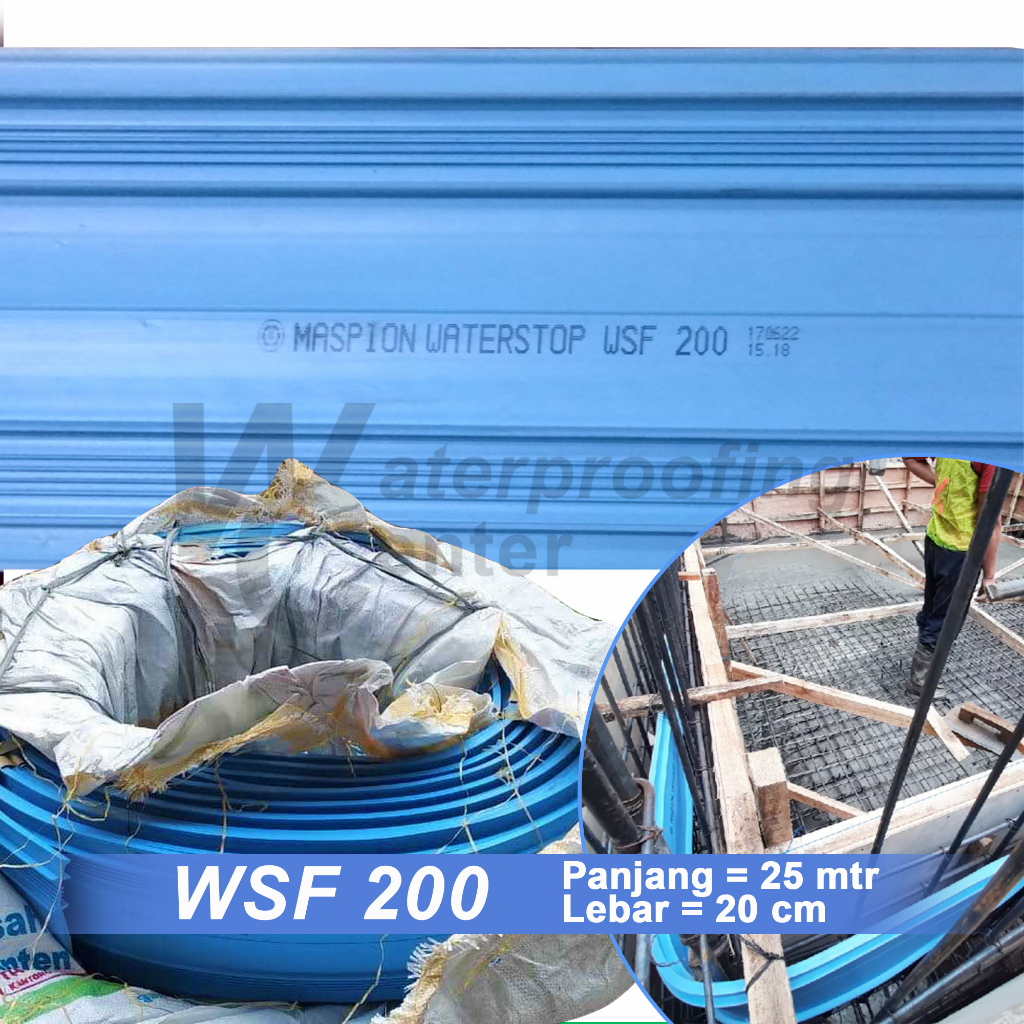 Waterstop PVC Maspion - WSF 200 Panjang 25 Meter