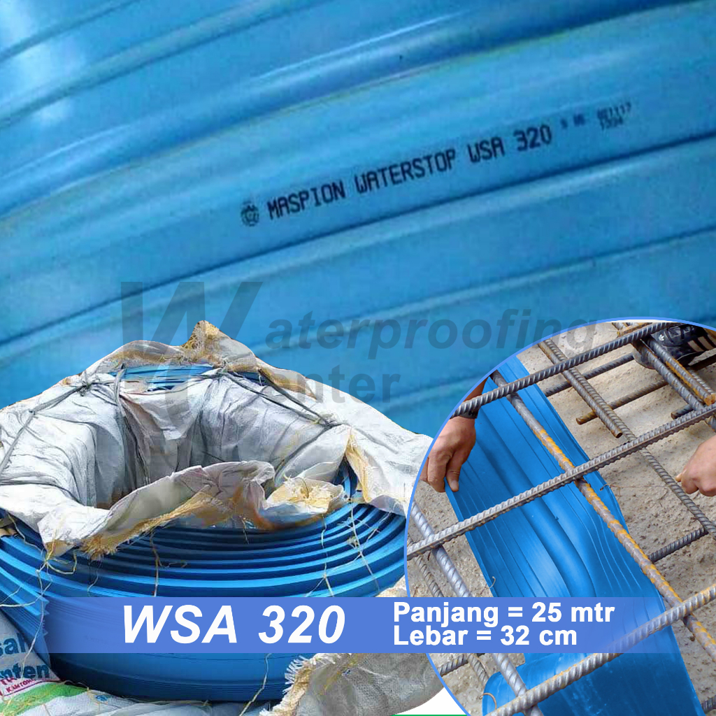 Waterstop PVC Maspion - WSA 320 Panjang 25 Meter