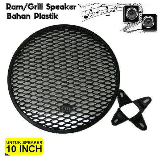 Ram Speaker 10" Plastik / Grill Speaker 10" Plastik Bulat + Catokan