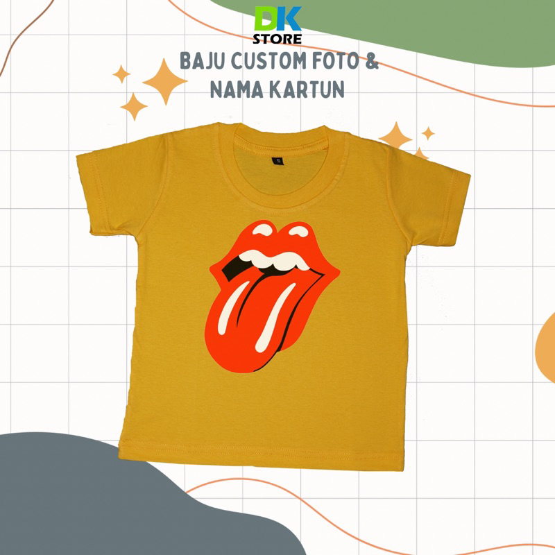 kaos band anak rolling stones keren dan lucu