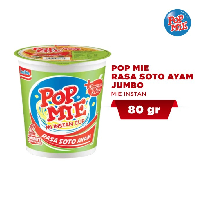 

POP MIE INSTANT MI RASA SOTO AYAM/ AYAM BAWANG JUMBO