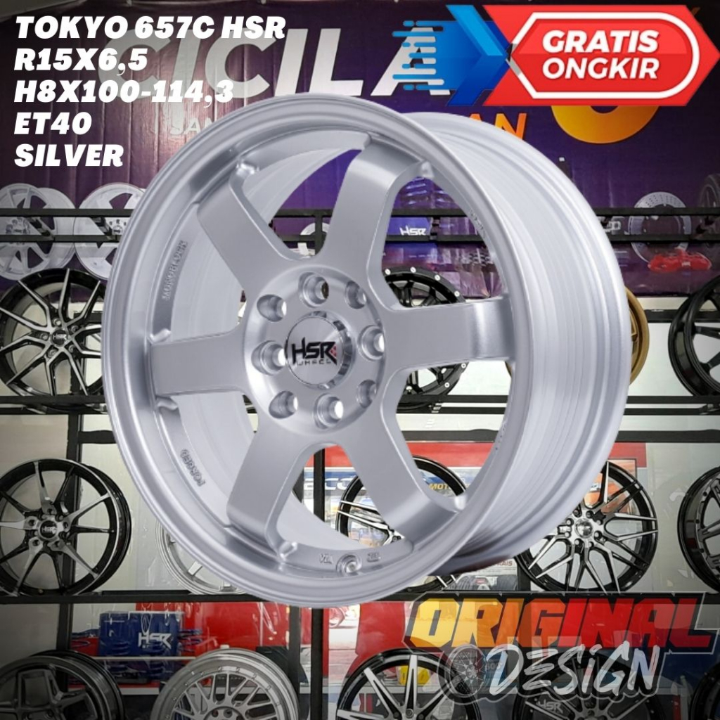 Velg Mobil Racing Ring 15 HSR TOKYO R15 Untuk Brio , Ayla , Ignis , Getz