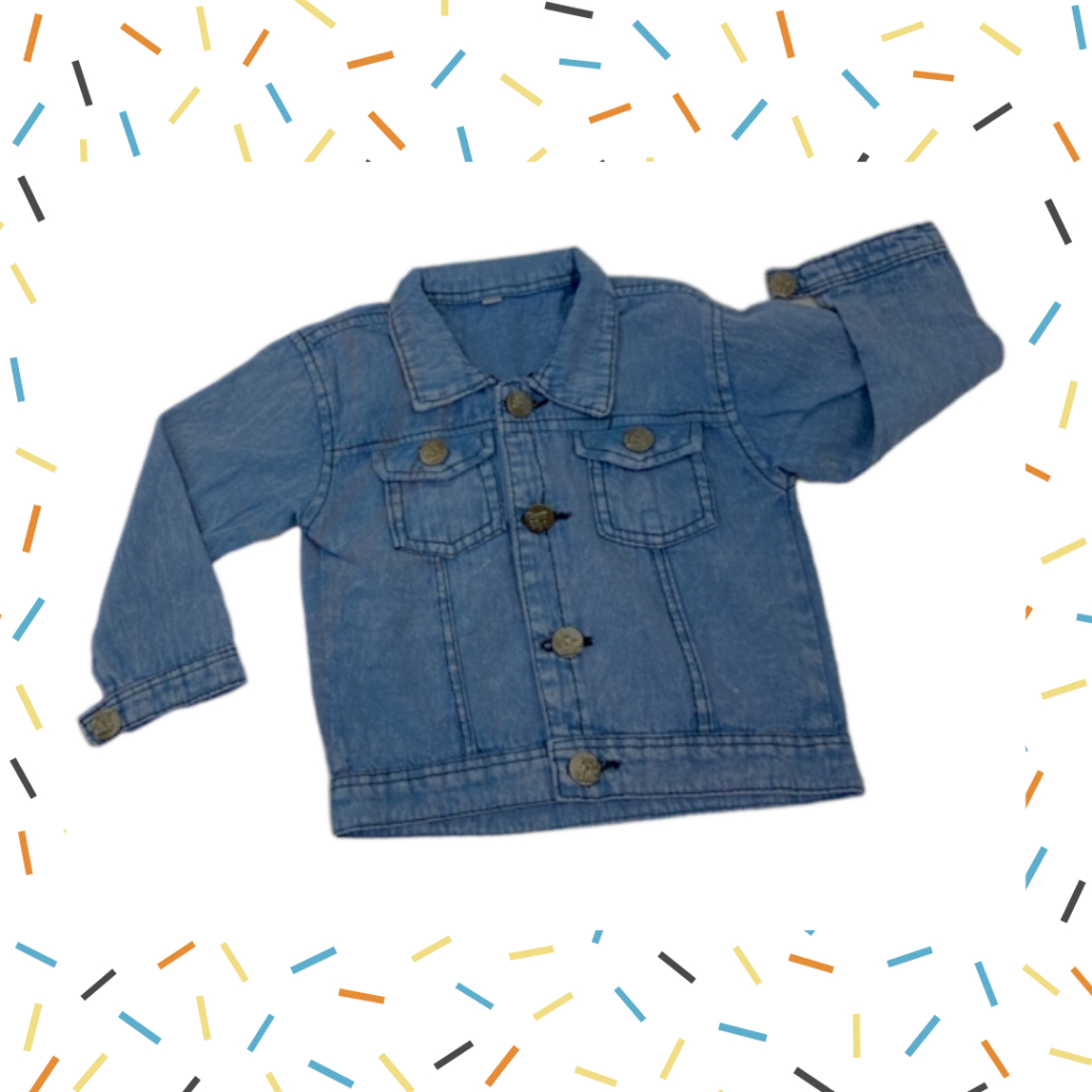Jaket Outer Jeans Anak Cewek Perempuan Denim Murah Import Korea Lengan Panjang Impor Blazer