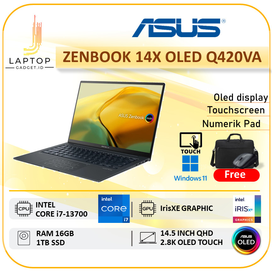 Asus Zenbook 14X Oled Q420VA i7 13700 16GB 1TB SSD 14.5QHD 2.8K Touch