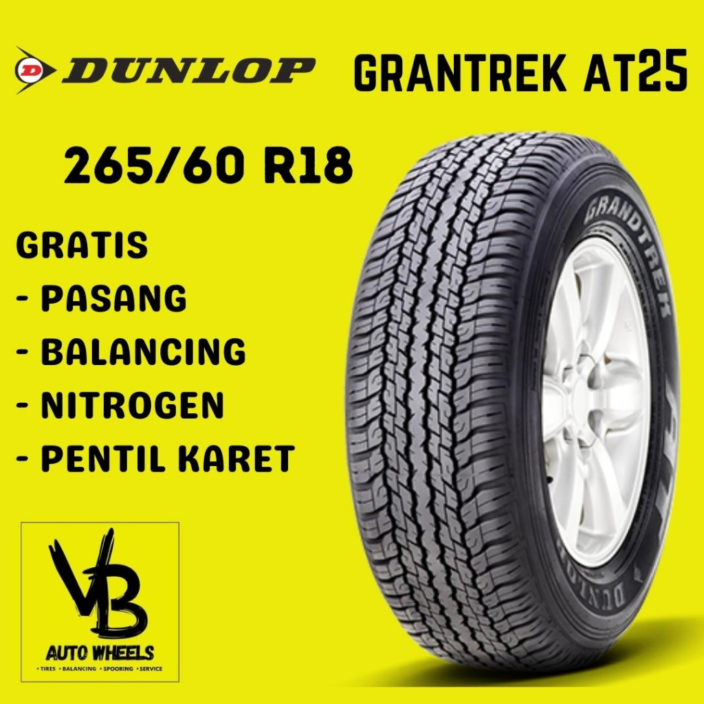 Ban Mobil All New Fortuner Pajero 265/60 R18 Dunlop Grantrek AT25