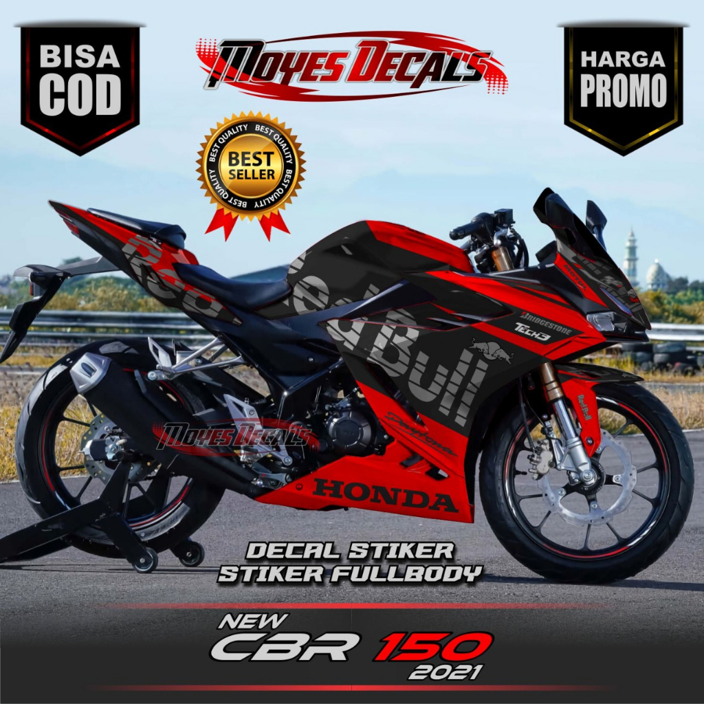 Decal Fullbody CBR 150 R 2021 -  Decal Stiker Honda  CBR 150 R 2021 DESIGN Racing REdB