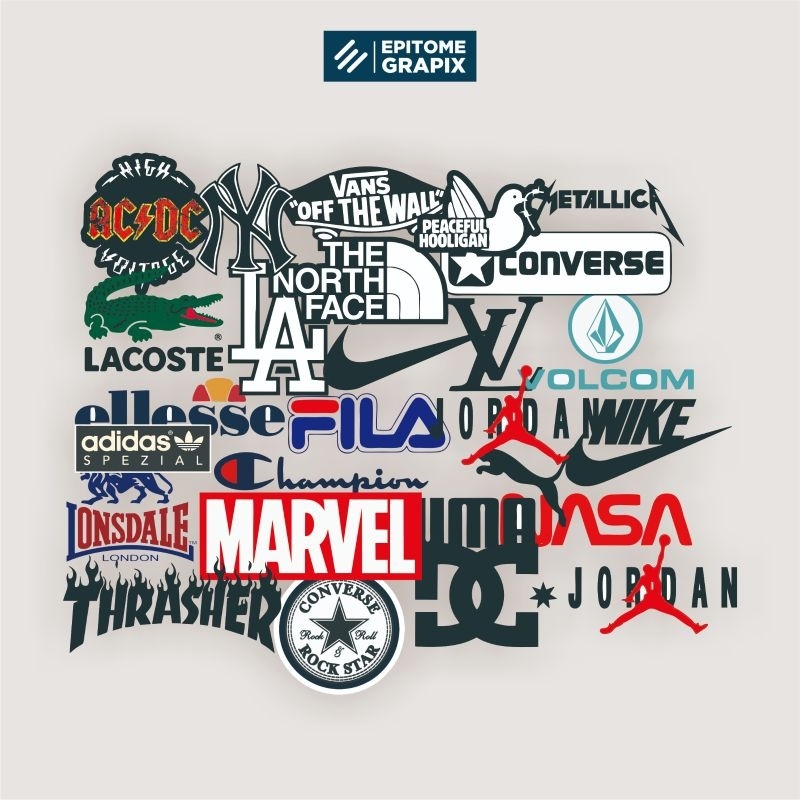 

Stiker Pack Logo Brand Aesthetic Vinyl Untuk Laptop Helm Tumblr Case Sticker