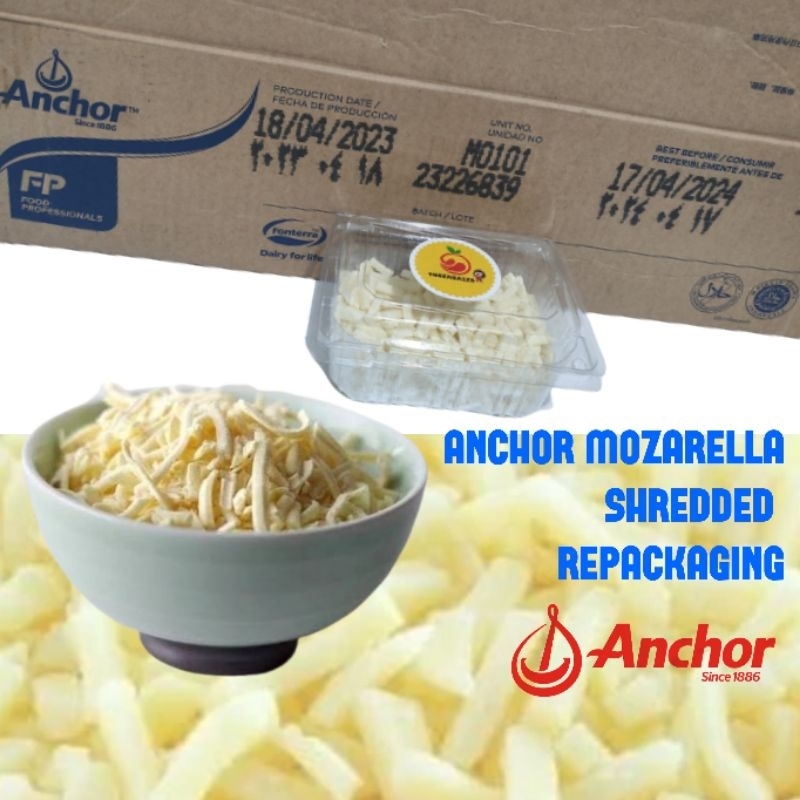 

Anchor keju cheese mozzarella shredded Repackaging - TOSERBA125