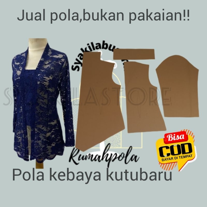 Pola Instan Kebaya Kutubaru Dewasa