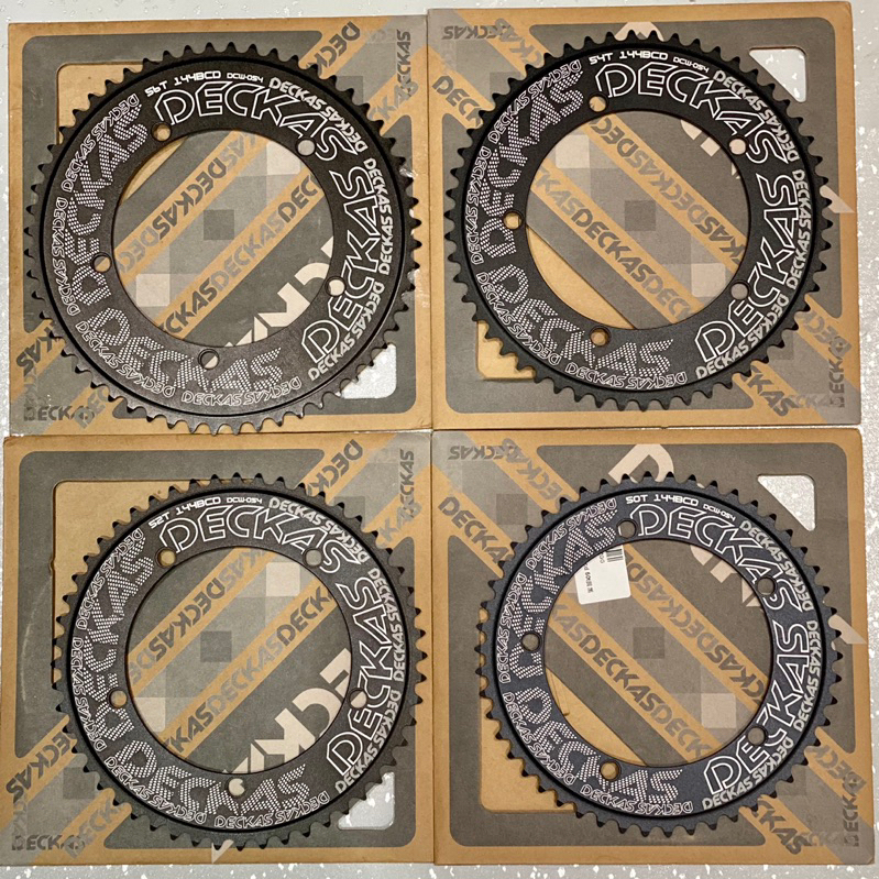 Chainring DECKAS 144BCD 44/46/48/50/52/54/56T Aluminum Alloy Hitam