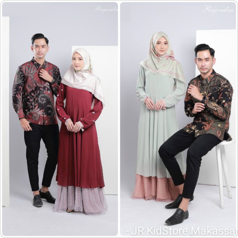 COUPLE GAMIS BALQIST & BATIK RAJENDRA ORI AHZARAYYXVALDYA/BATIK COUPLE/BAJU PESTA/GAMIS BEST SELLER/