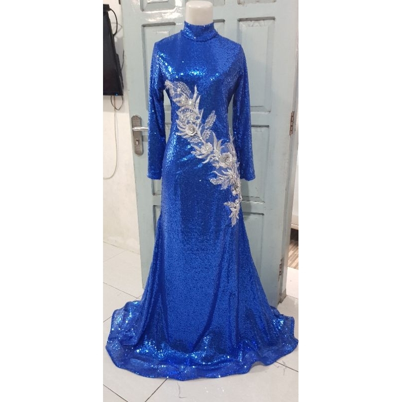 Gaun pesta duyung wanita/baju penyanyi