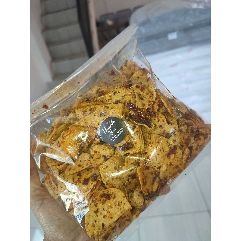 

250 gram sebring KERIPIK BASRENG pedaaass daun jeruk