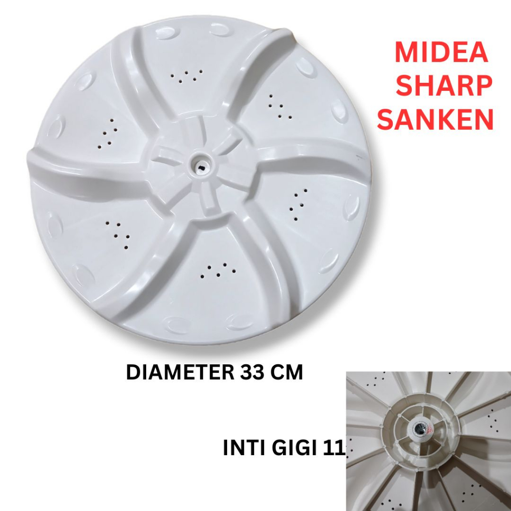 Pulsator mesin cuci sharp 33cm As gigi 11