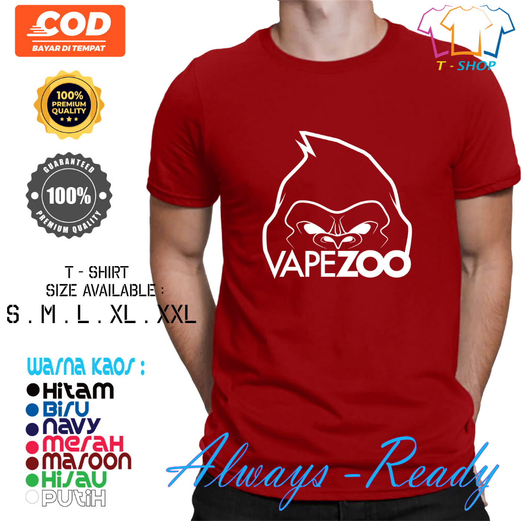 KAOS BAJU VAPE ZOO VAPEZOO/Kaos Distro Pria Terbaru/KAOS VAPERS/KAOS DISTRO MURAH