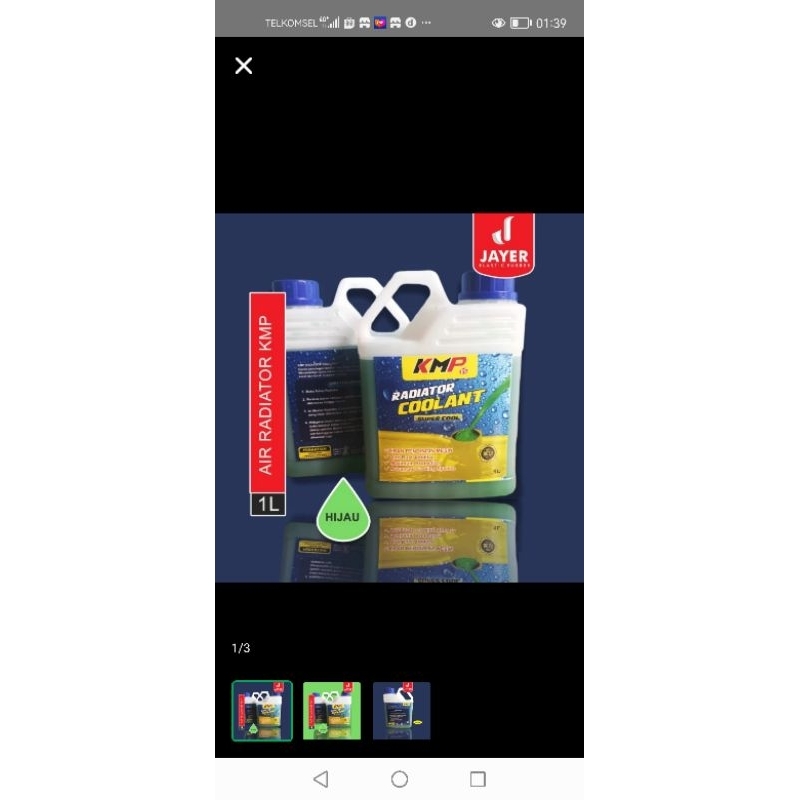 air radiator/Coolant  motor/mobil 1 liter