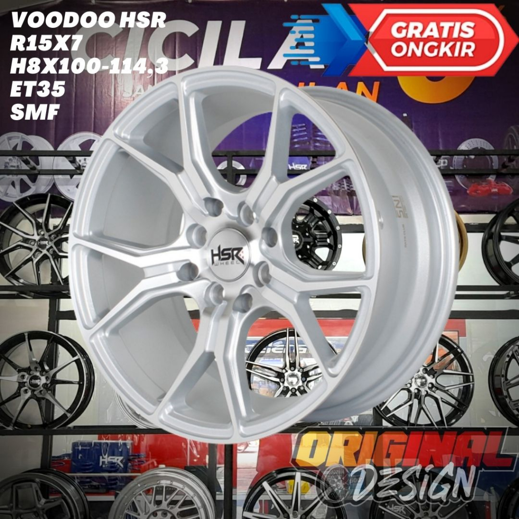 Velg Mobil Ring 15 HSR VOODOO R15 Untuk Brio , Datsun , Yaris , Swift