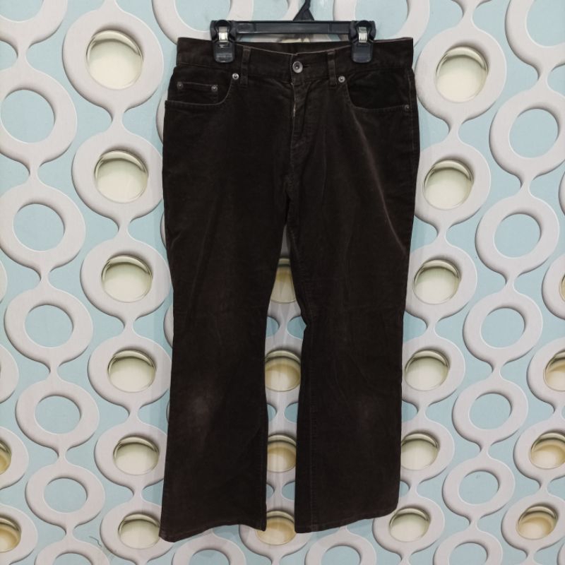 CELANA CORDUROY WANITA UNIQLO ORIGINAL SIZE 26 DWR006