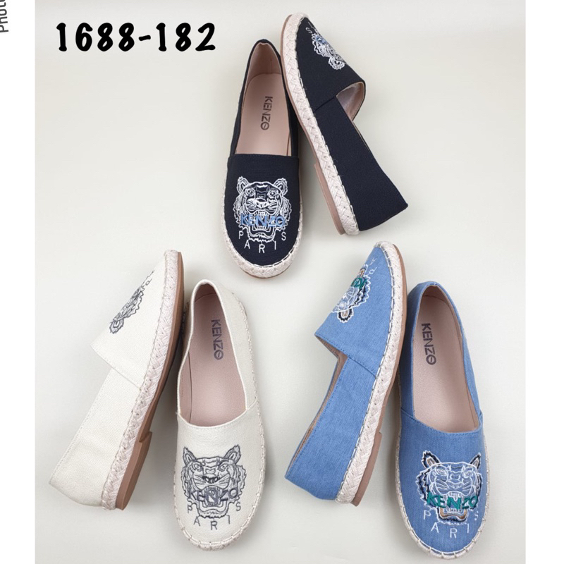TERMURAH Sepatu YC-1688-182 Tiger Canvas Espadrilles / Espadrille Flatshoes / Sepatu kerja kantor wa