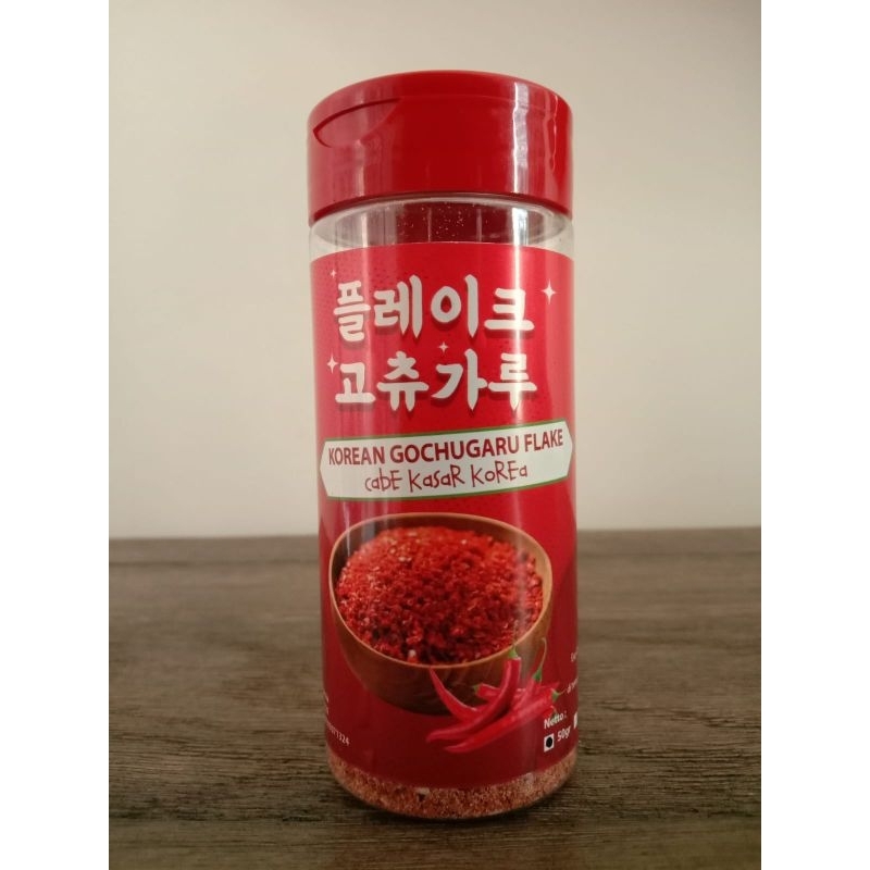 

Korean Gochugaru Flake Cabe Kasar Korea 50gr HALAL
