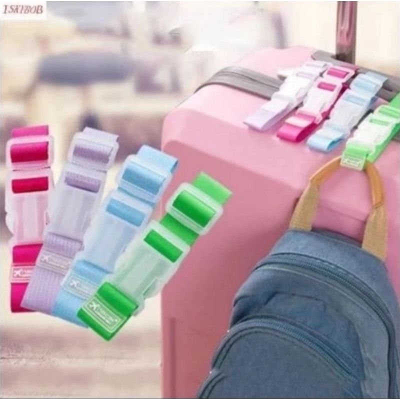 Multipurpose Luggage Belt Hanger Strap Button Buckle Suitcase Bag