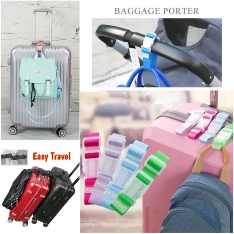 Multipurpose Luggage Belt Hanger Strap Button Buckle Suitcase Bag