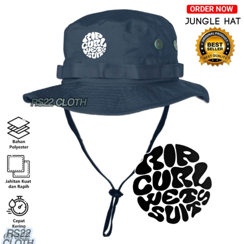 RIPCURL/Topi Rimba/Topi Pantai Outdoor Gunung Hiking Adventure Casual/Jungle Hat Pria Wanita