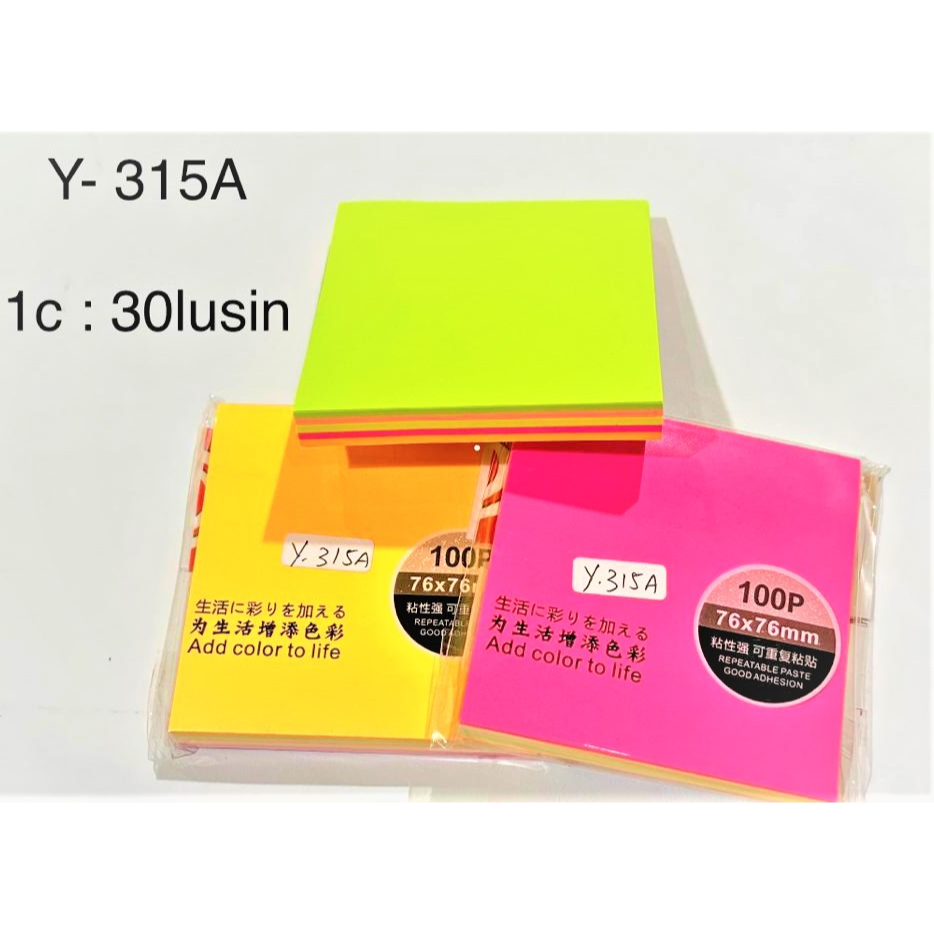 

Sticky Notes Mix Color Memo Tempel Kotak Warna Campur 76x76 mm