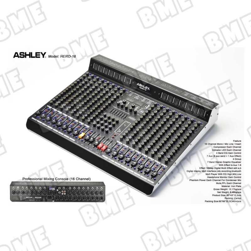 Mixer Ashley HERO 16 HERO16 Channel ORIGINAL ASHLEY