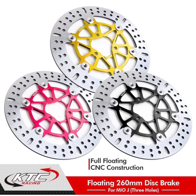 PIRINGAN CAKRAM DEPAN KTC 260MM DISC DISK BRAKE 260 MM MIO J M3 MIO S FINO FI MIO GT 110 BAUT 3 MIO SOUL MIO SMILE XEON BAUT 4 DISKBRAKE DISCBRAKE MOTOR YAMAHA