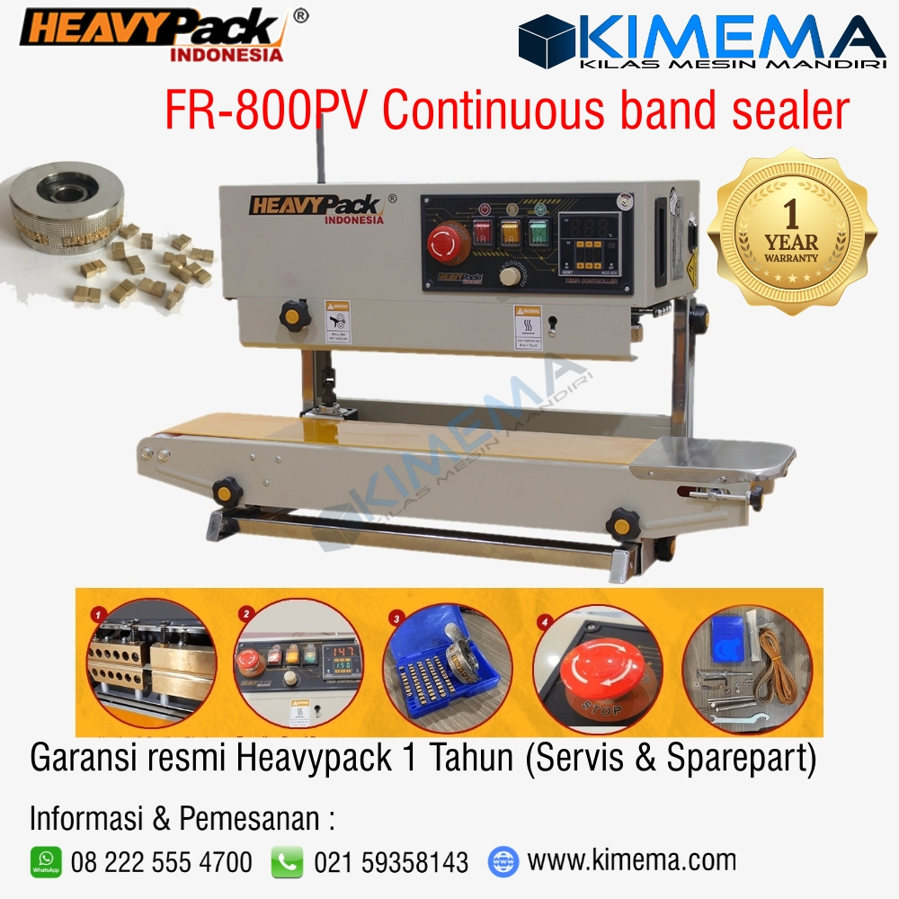 FR-800 PV Continuous Band Sealer Mesin Press Segel Plastik FR-800PV Vertikal