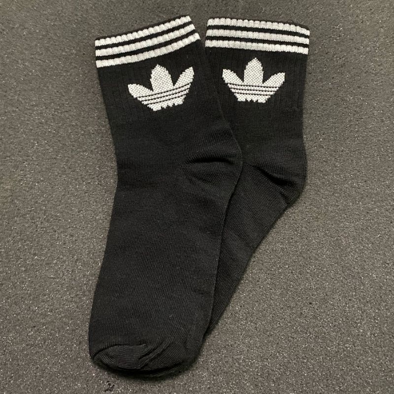 Kaos kaki Old School Pendek 3/4 Dewasa Unisex Keren Premium Distro-Adidas hitam garis P